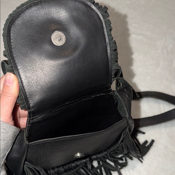 Harley-Davidson Black Leather Fringe Pouch - Picture 2 of 2